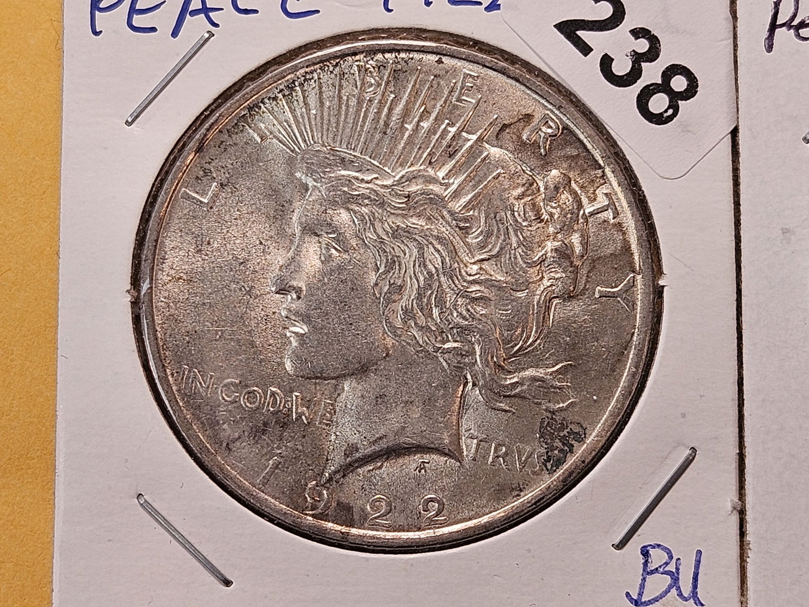 Two Brilliant About Uncirculated Peace Silver Dollars - 2