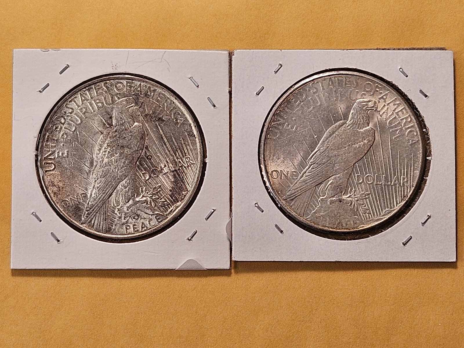 Two Brilliant About Uncirculated Peace Silver Dollars - 4