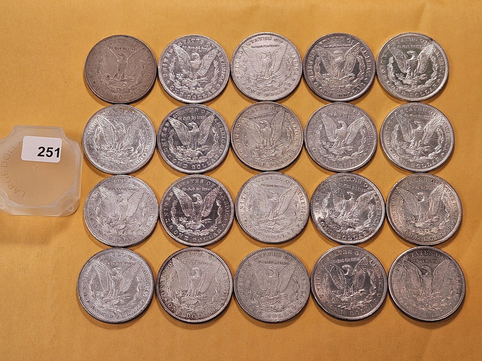 ** FULL ROLL ** Twenty Morgan Silver Dollars - 6