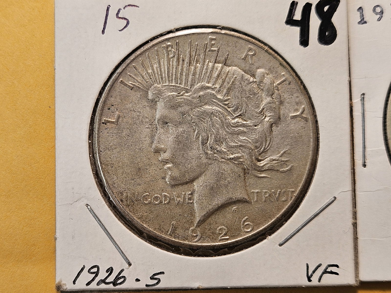 Four Circulated Peace Silver Dollars - 2