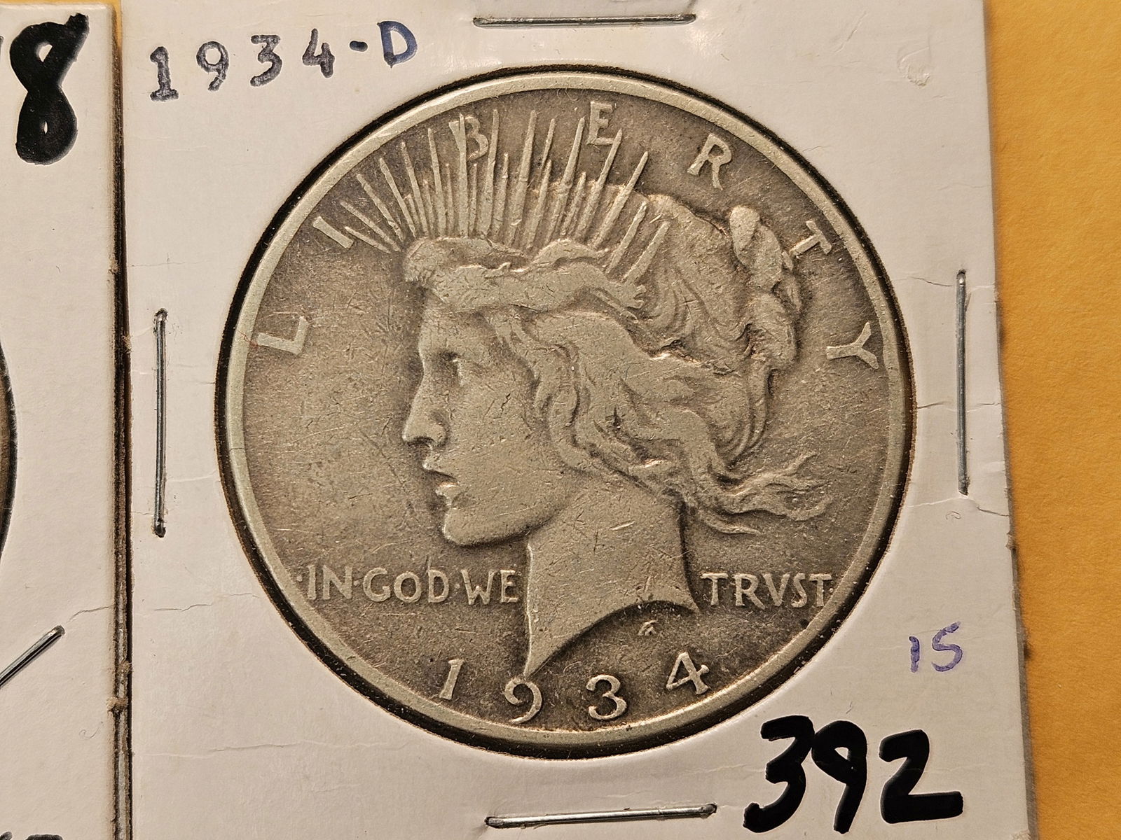 Four Circulated Peace Silver Dollars - 3