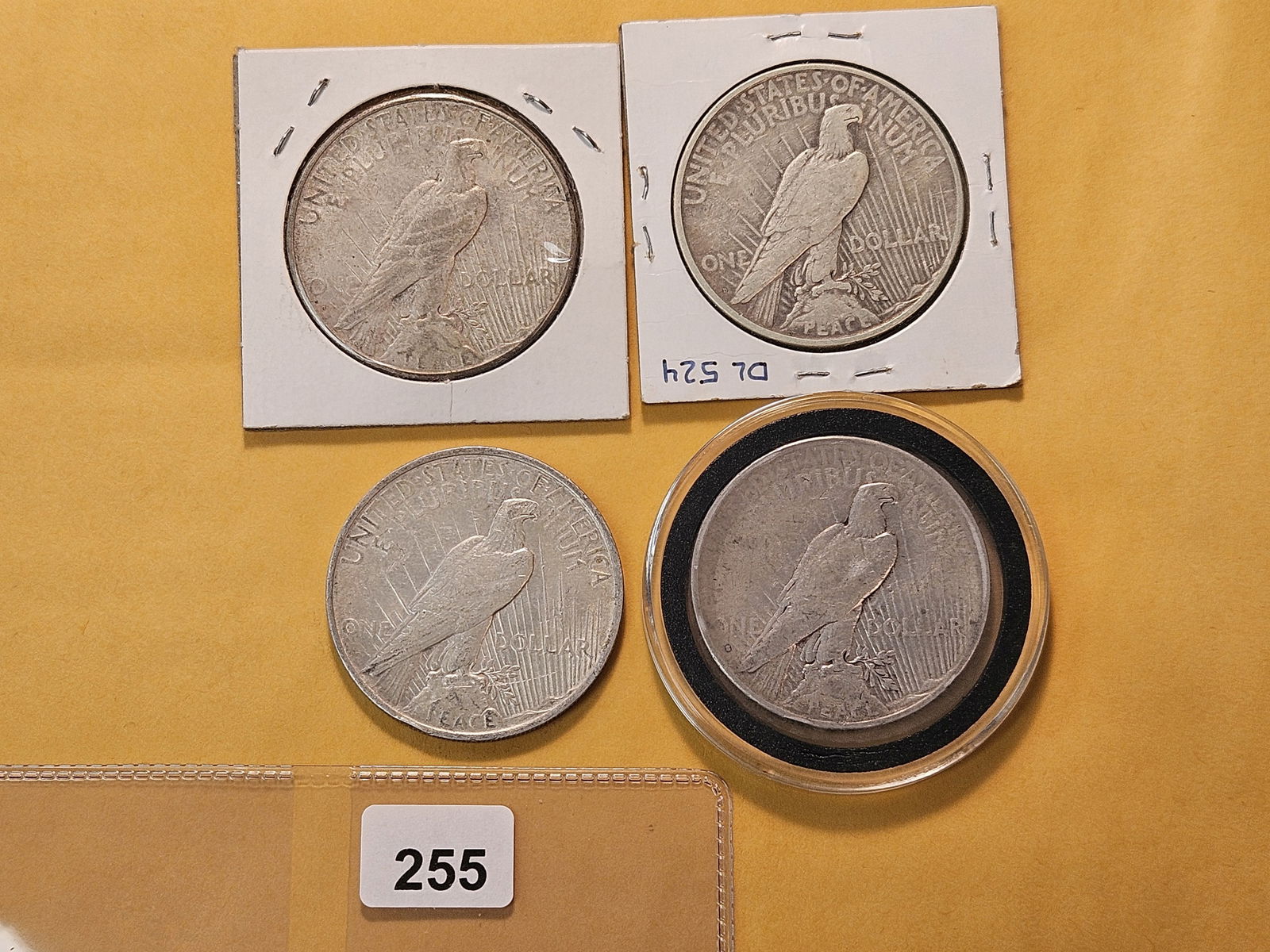 Four Circulated Peace Silver Dollars - 6