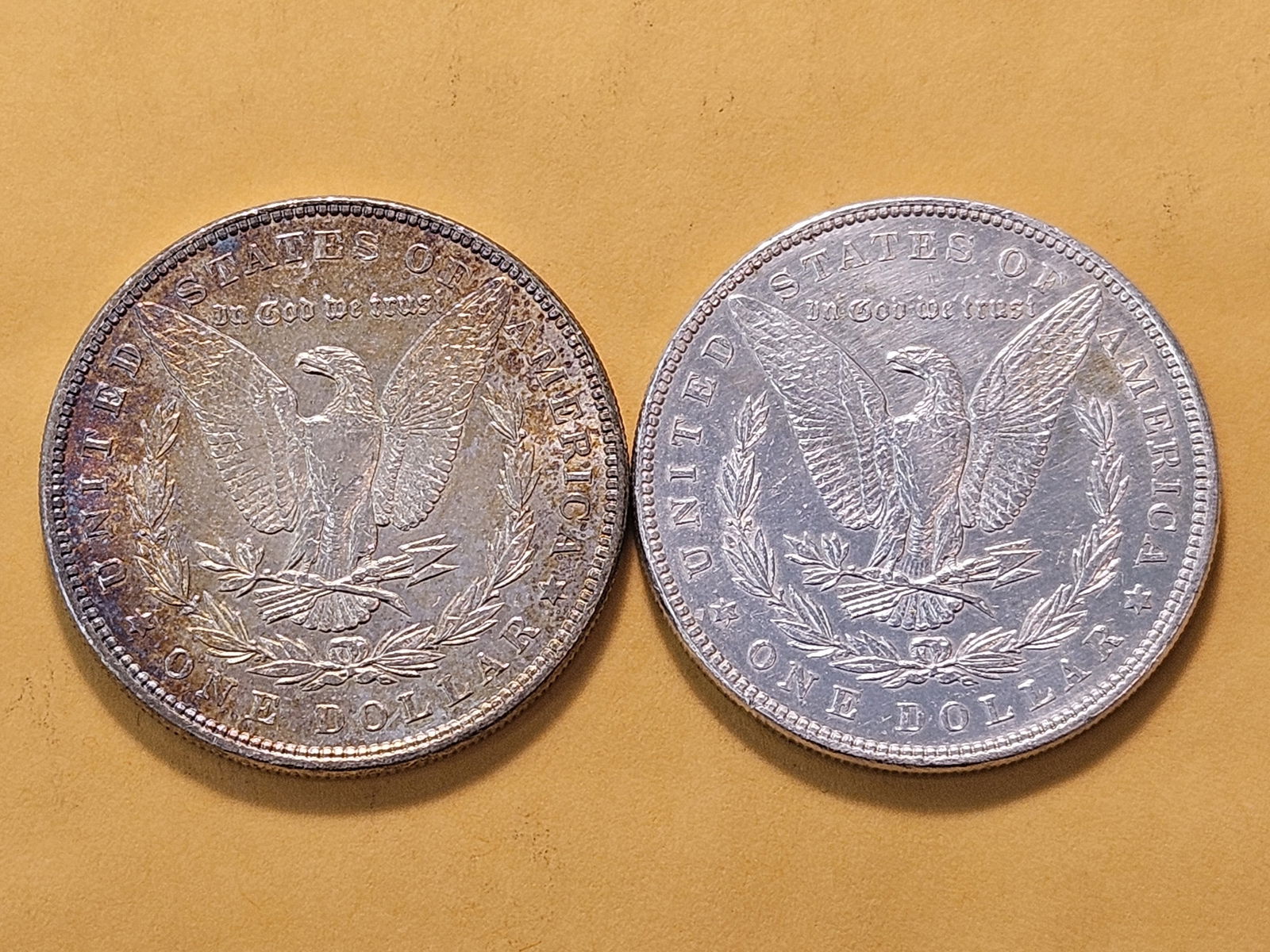 Two About Uncirculated Morgan Silver Dollars - 4