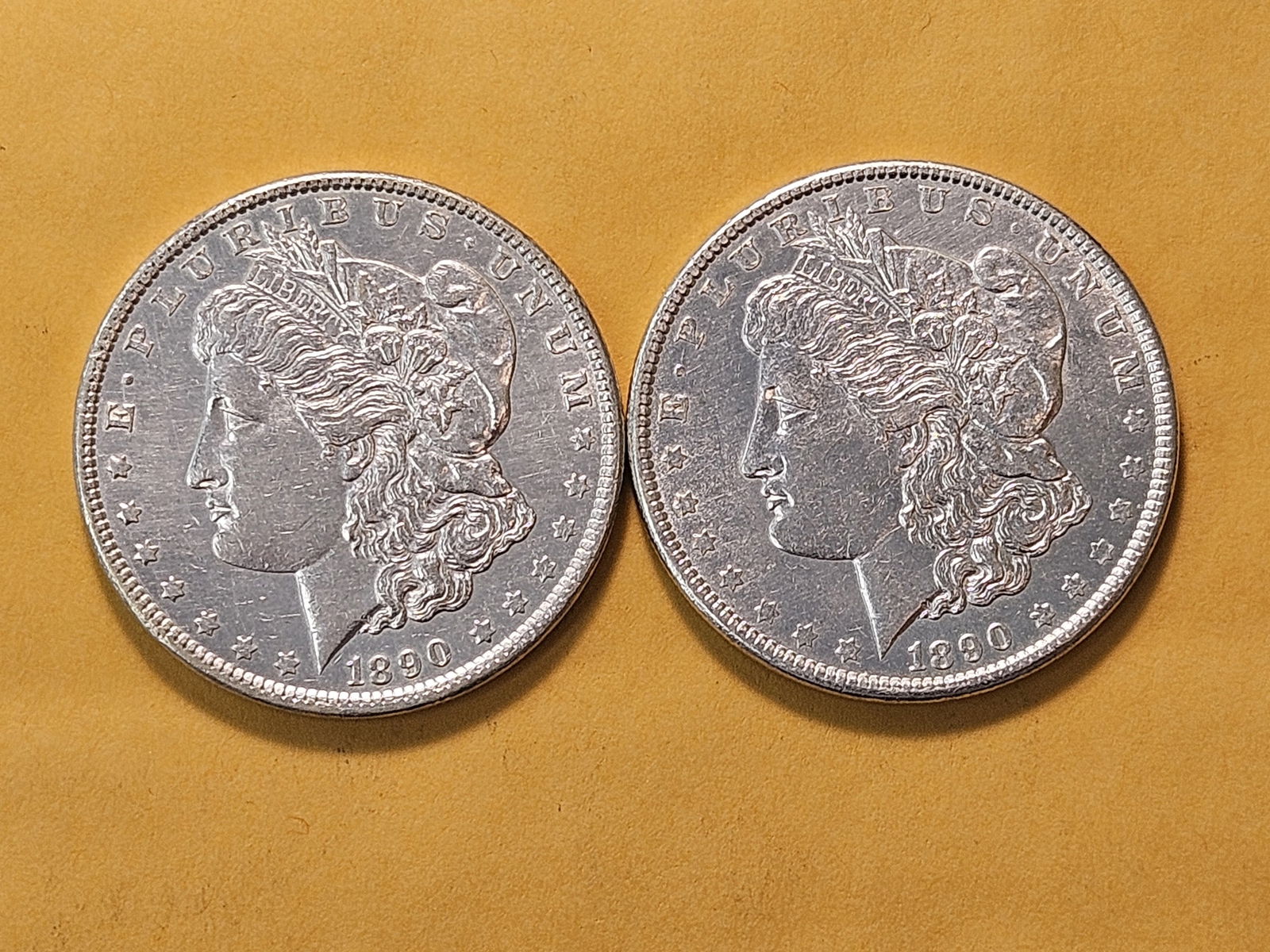 Two 1890 Morgan Silver Dollars - 2