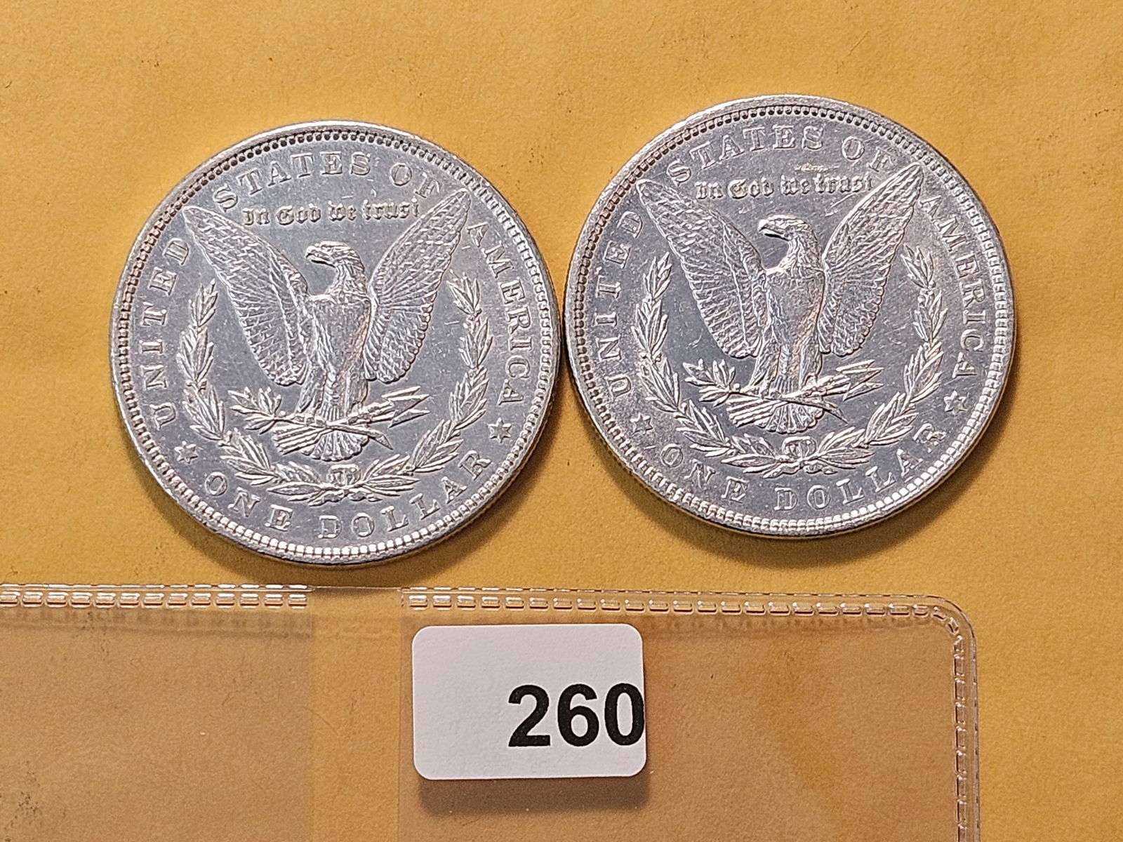 Two 1890 Morgan Silver Dollars - 3