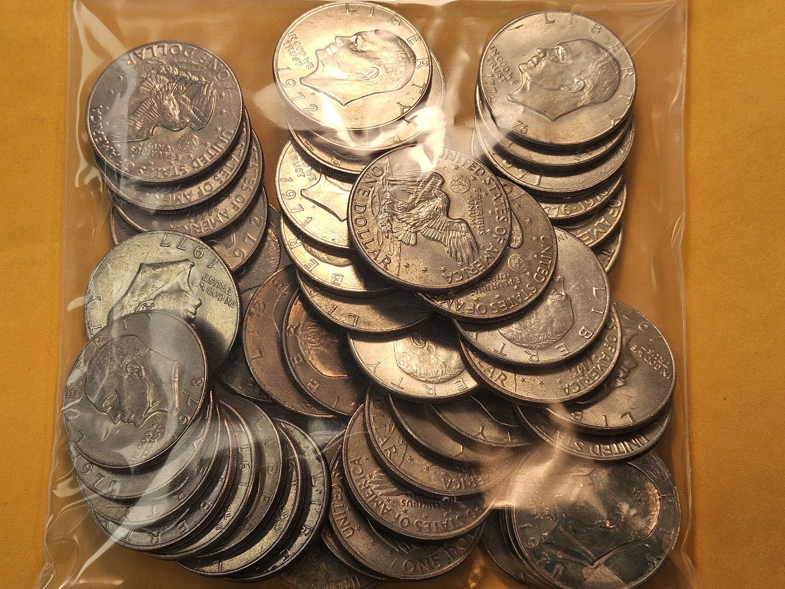 Fifty Clad Eisenhower Dollars - 2