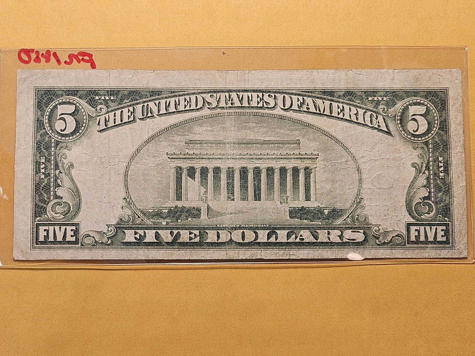 Series 1929 Five Dollar Brown Seal National Currency Note - 2