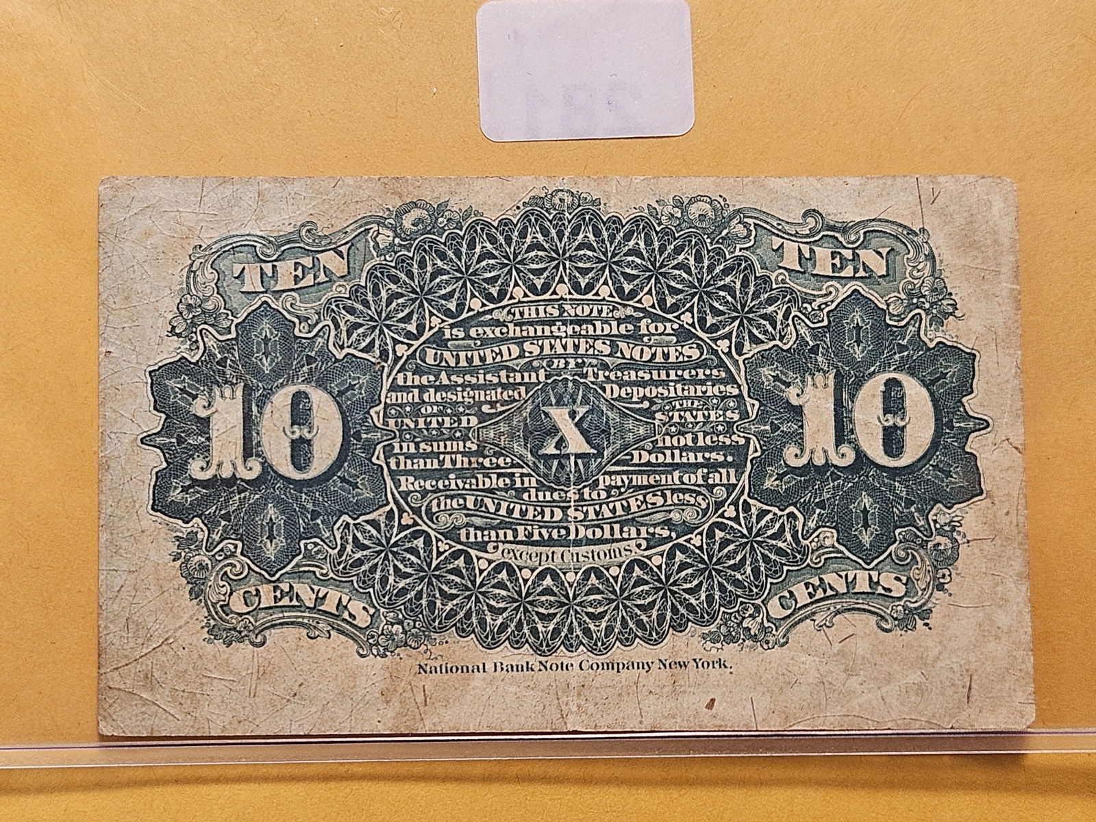Series 1863 Ten Cent Fractional Currency Note - 2