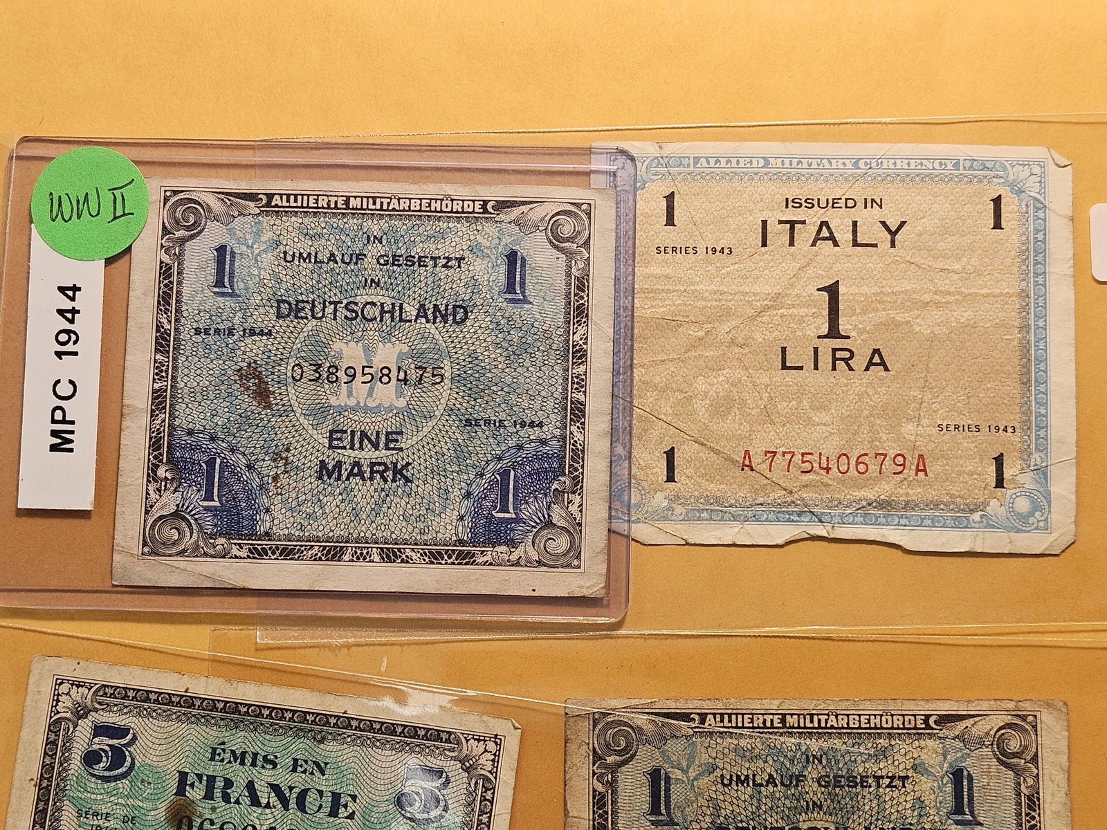 Seven Allied Currency Bank Notes - 2