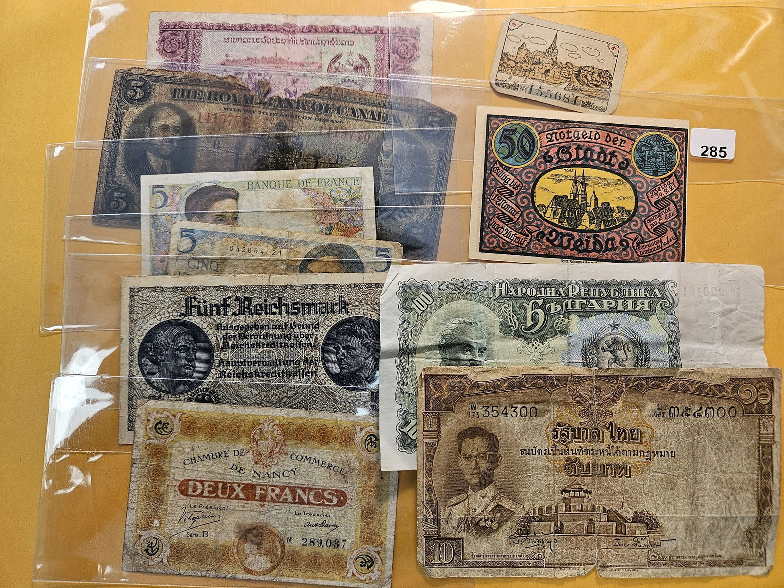 Ten Fun Mixed Foreign Notes (1 of 5)