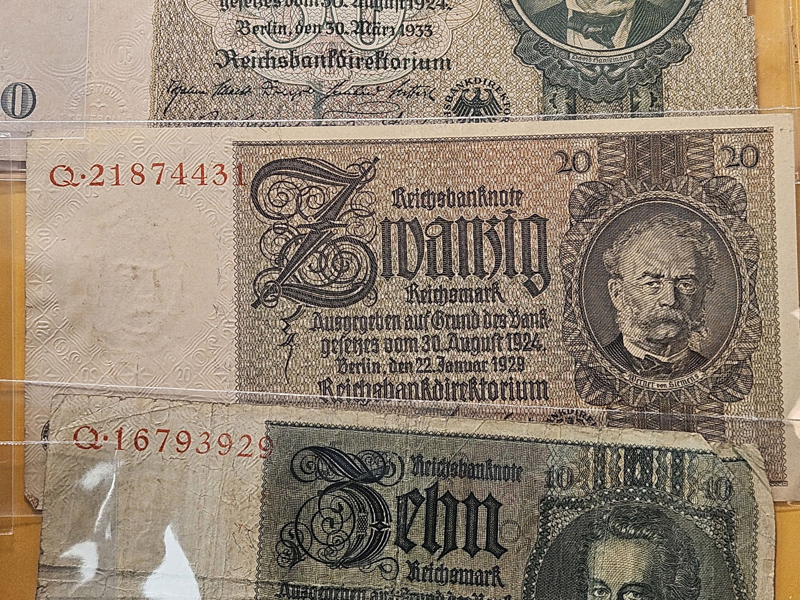 Six Circulated German Banknotes - 6