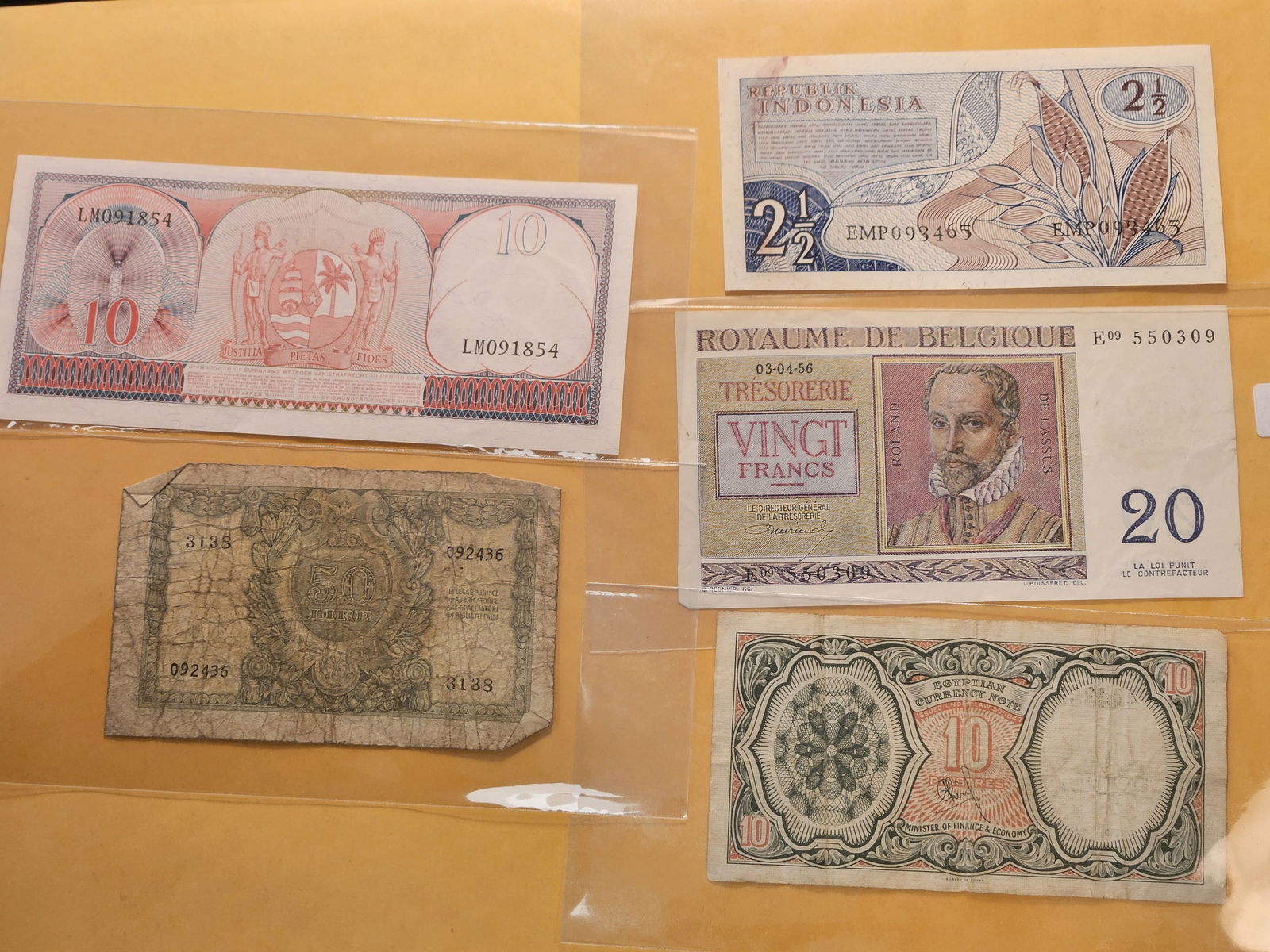 Five Mixed Foreign Notes - 5