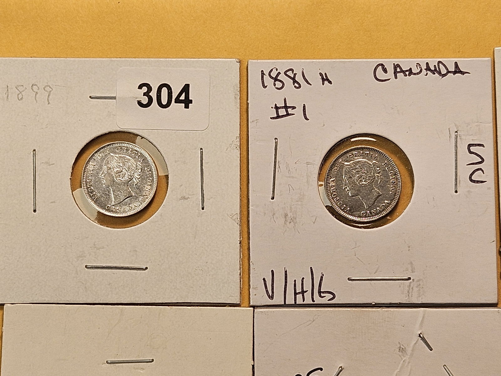 Six Earlier Canadian Silver Dimes - 2