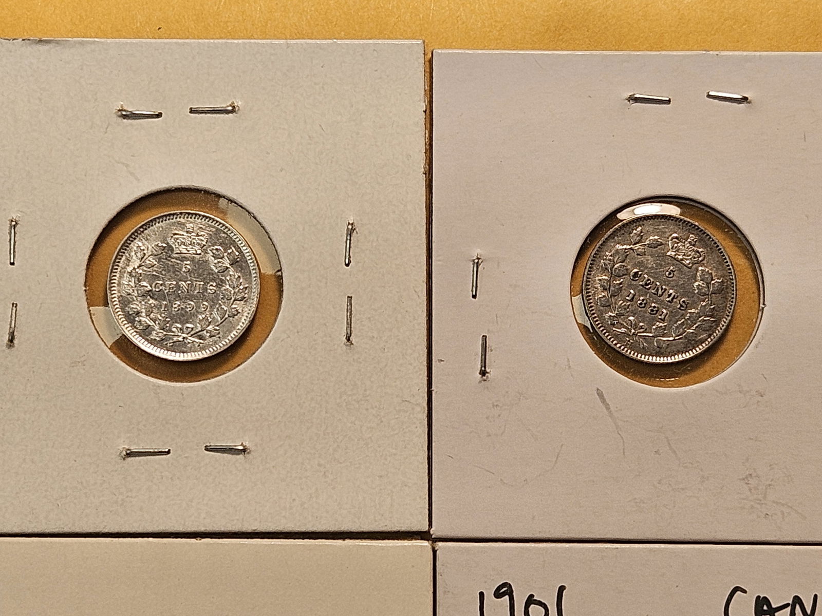 Six Earlier Canadian Silver Dimes - 7