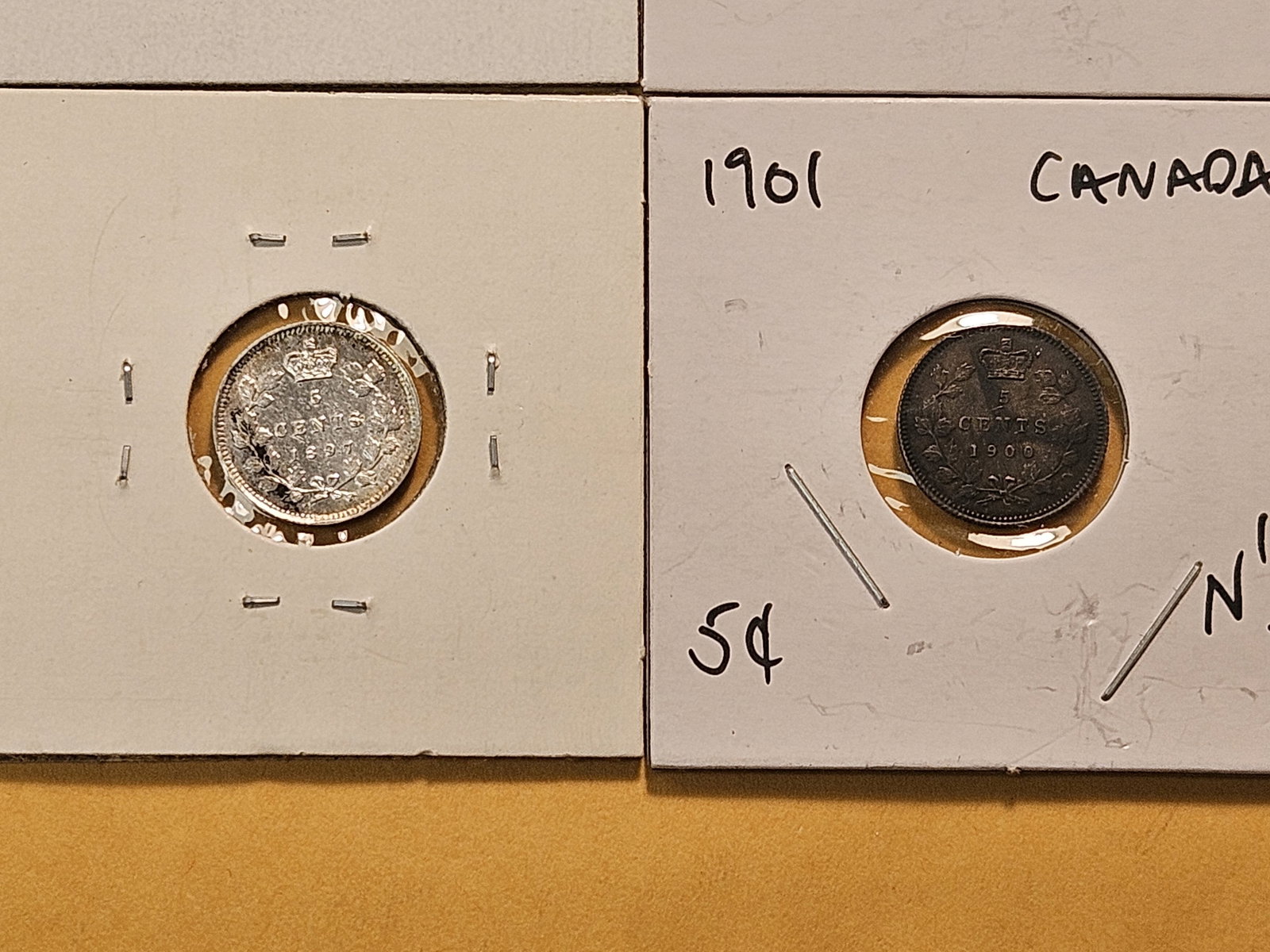 Six Earlier Canadian Silver Dimes - 9