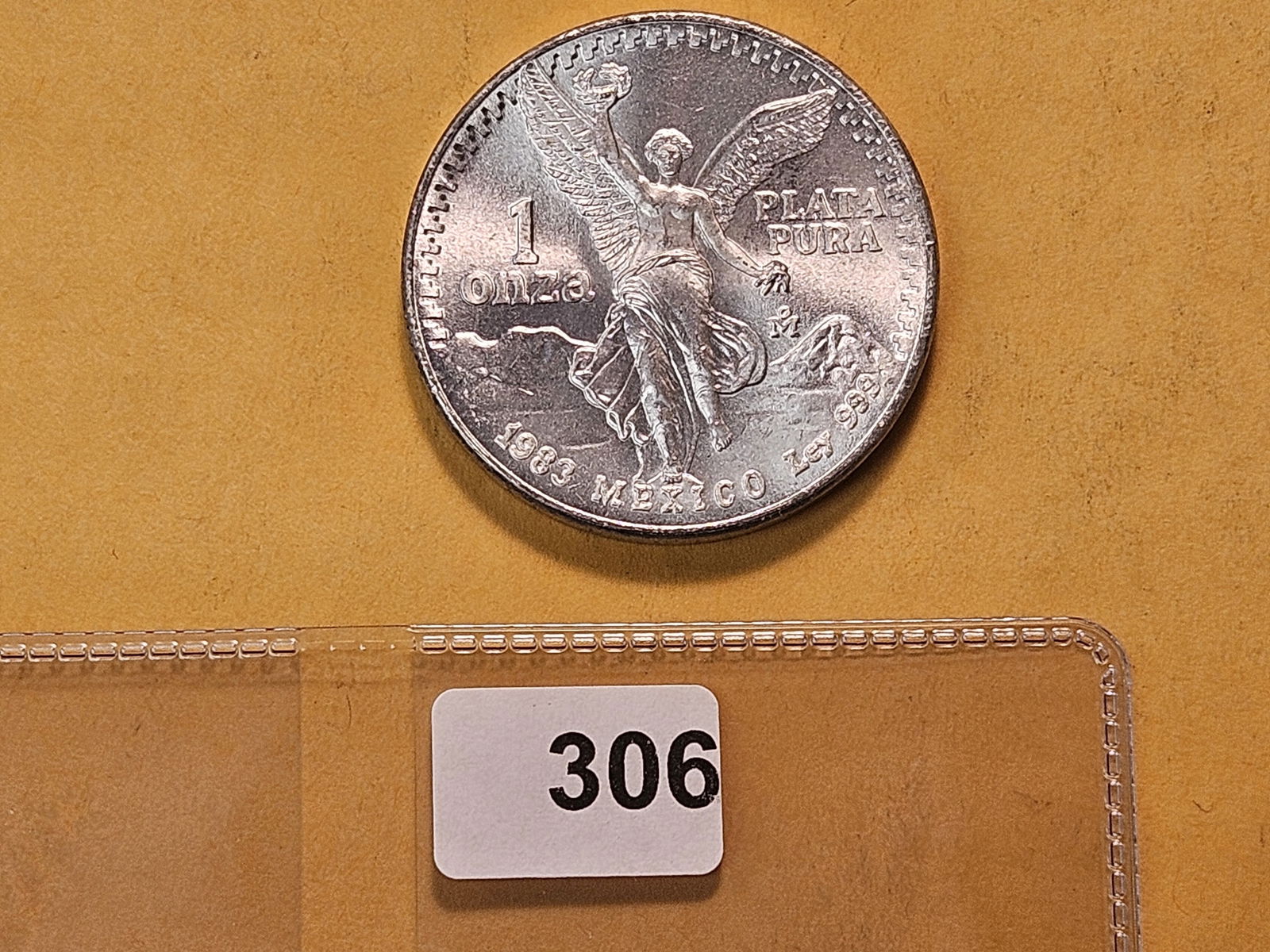 GEM Brilliant Uncirculated 1983 Mexico Silver Onza - 2
