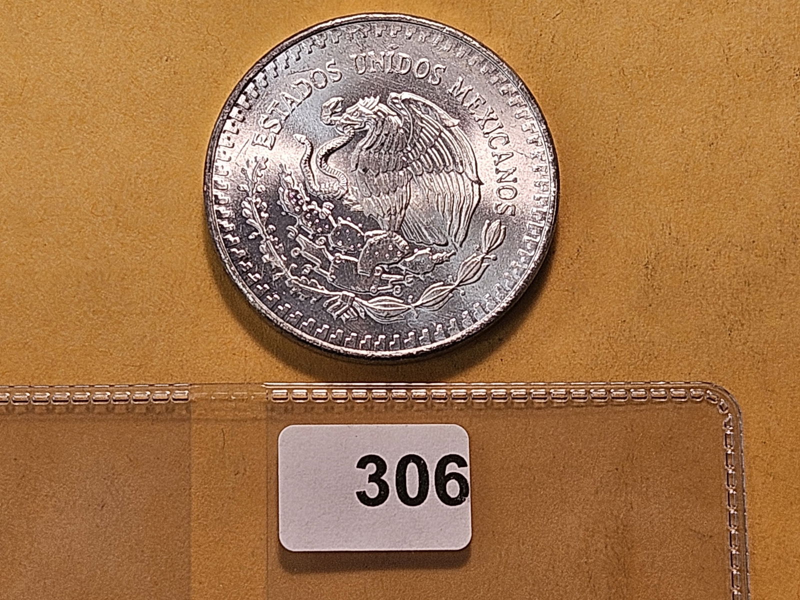 GEM Brilliant Uncirculated 1983 Mexico Silver Onza - 3