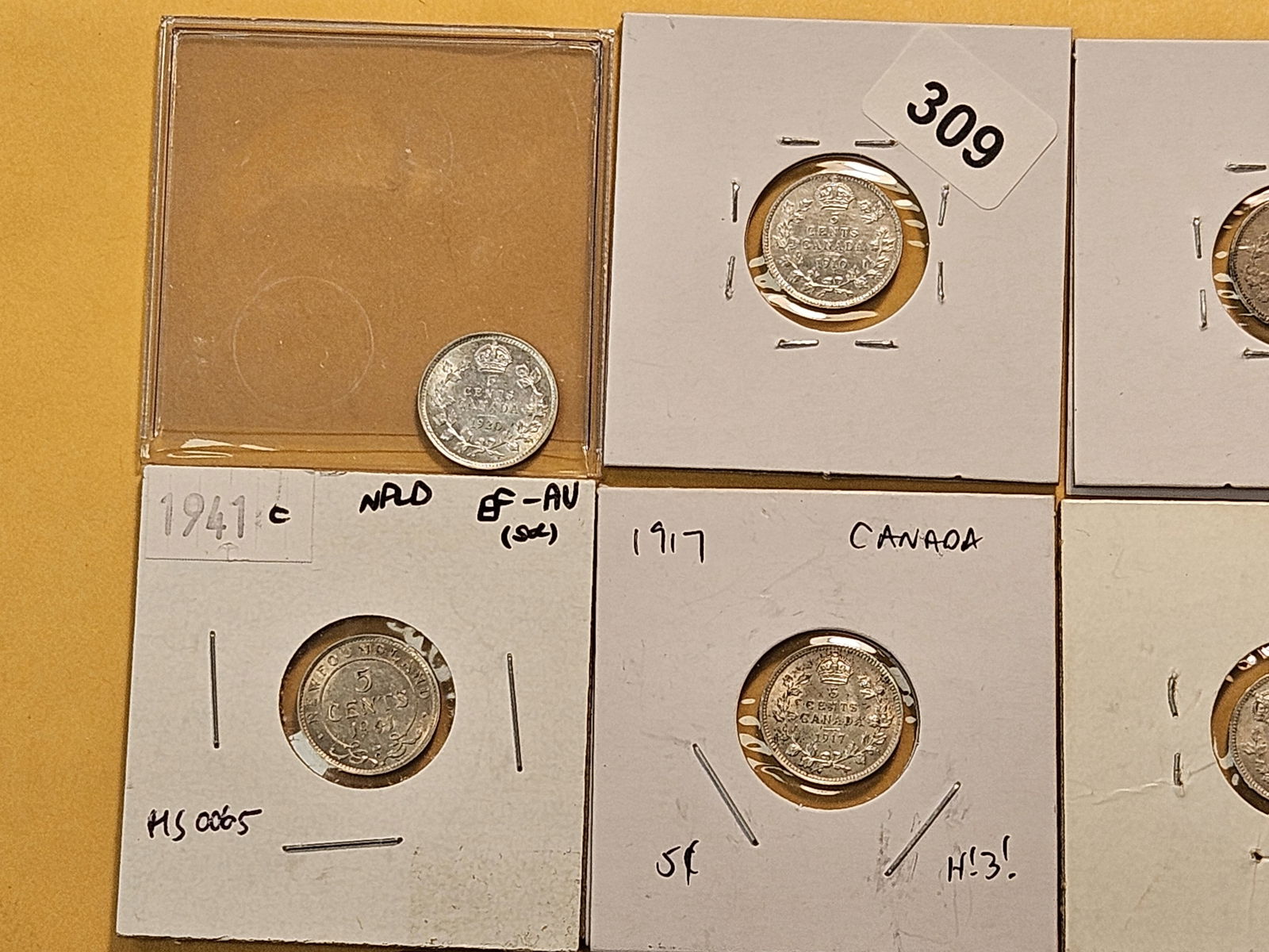 Eleven Mixed Silver Five Cents - 2