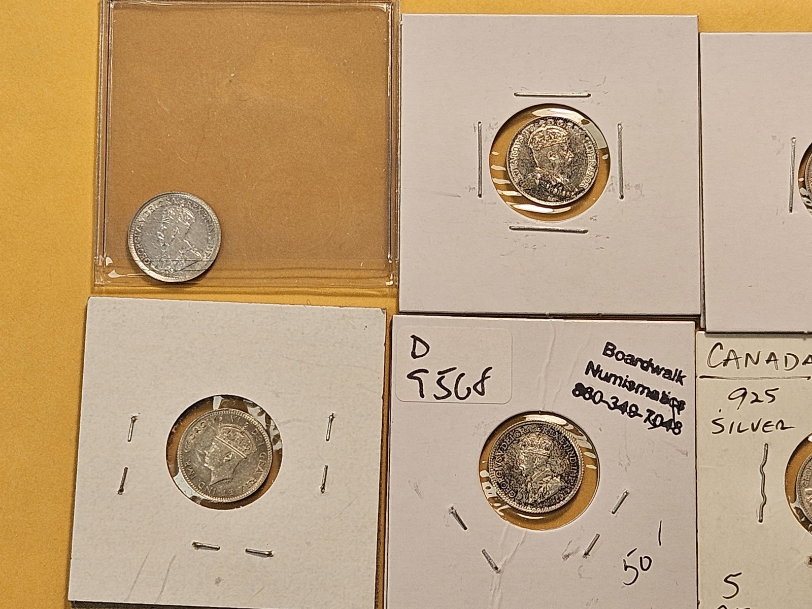 Eleven Mixed Silver Five Cents - 7