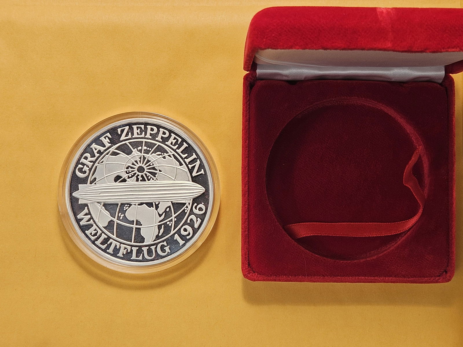 GEM Proof 1986 German 5 Reichsmarks 5 Troy Ounce .999 Fine Silver Round - 3