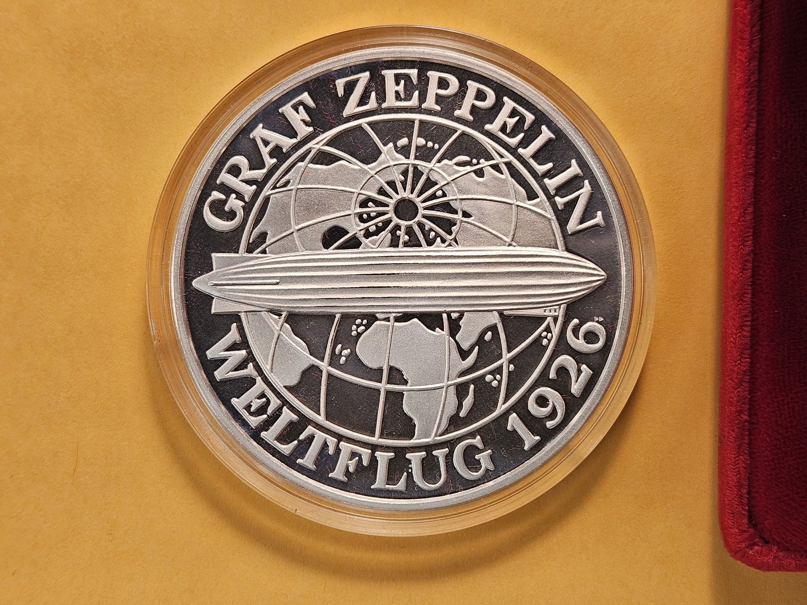 GEM Proof 1986 German 5 Reichsmarks 5 Troy Ounce .999 Fine Silver Round - 4