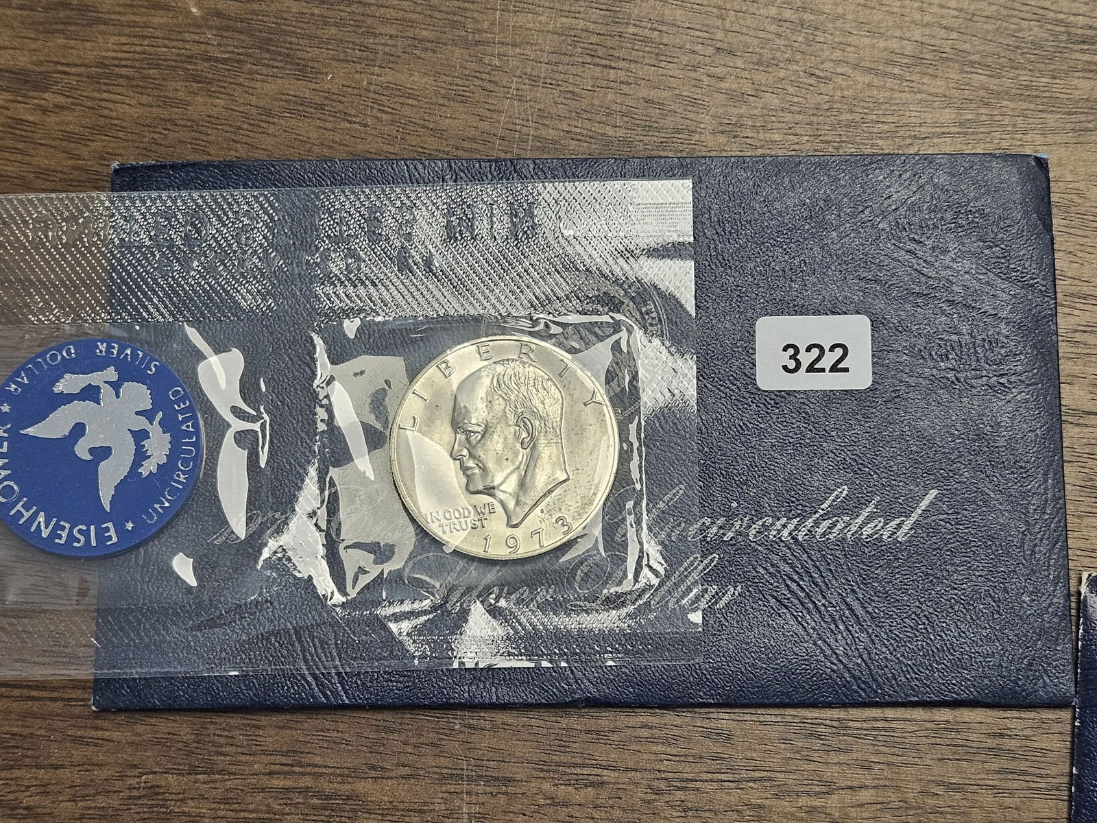 Ten Uncirculated Blue Pack Eisenhower Silver Dollars - 2