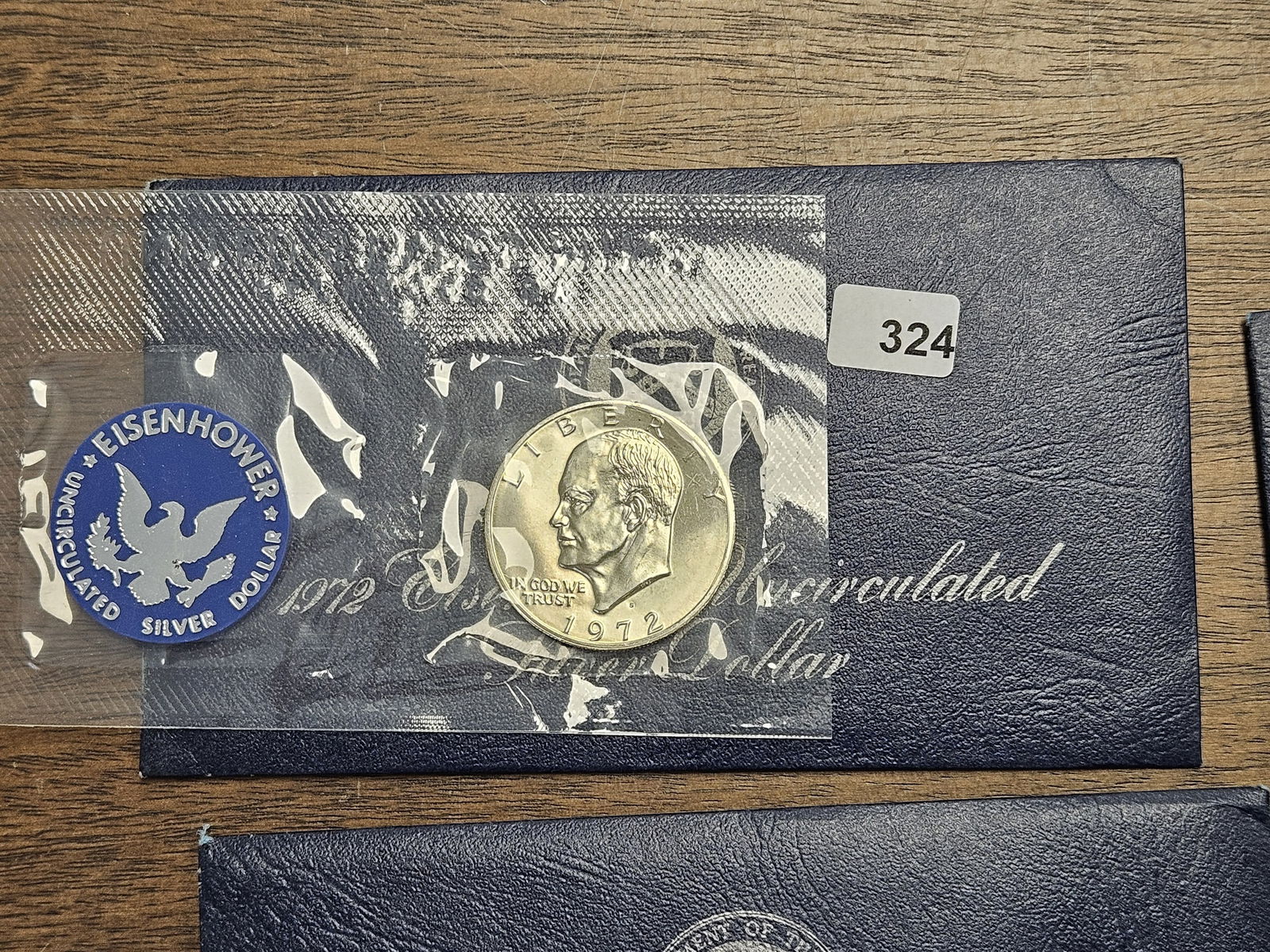 Ten Uncirculated Blue Pack Eisenhower Silver Dollars - 2