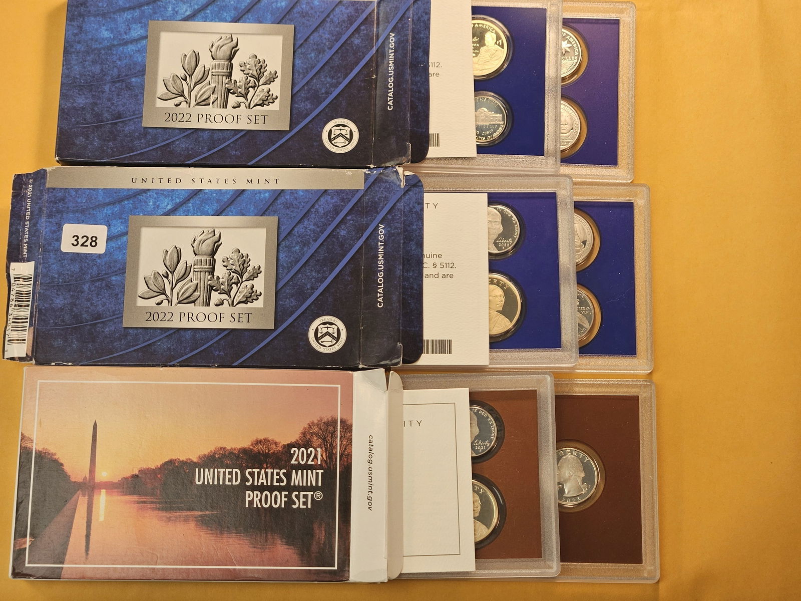 Three Newer United States Proof Sets - 2
