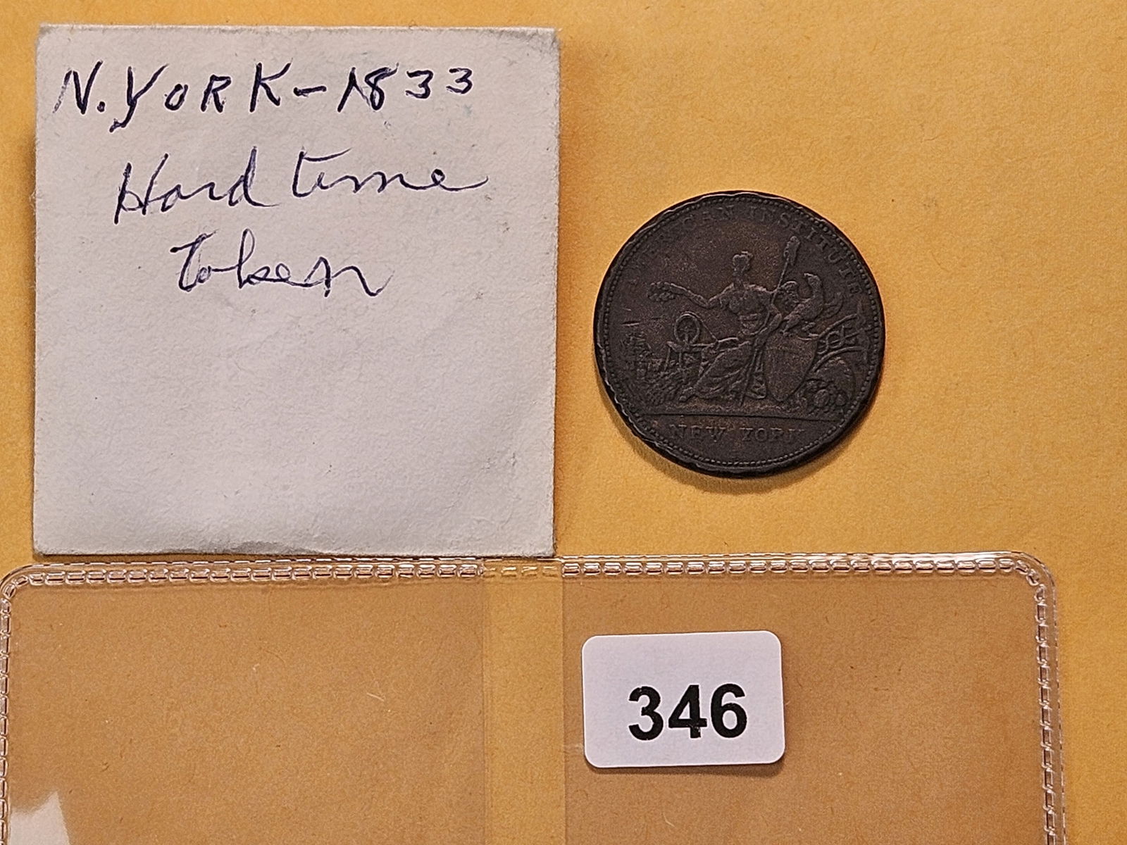 1833 Hard Times Token - 2