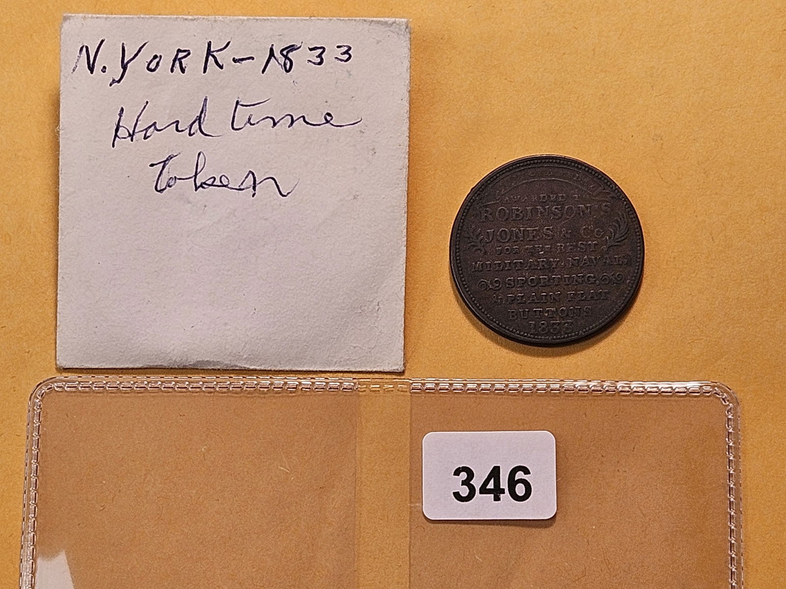 1833 Hard Times Token - 3