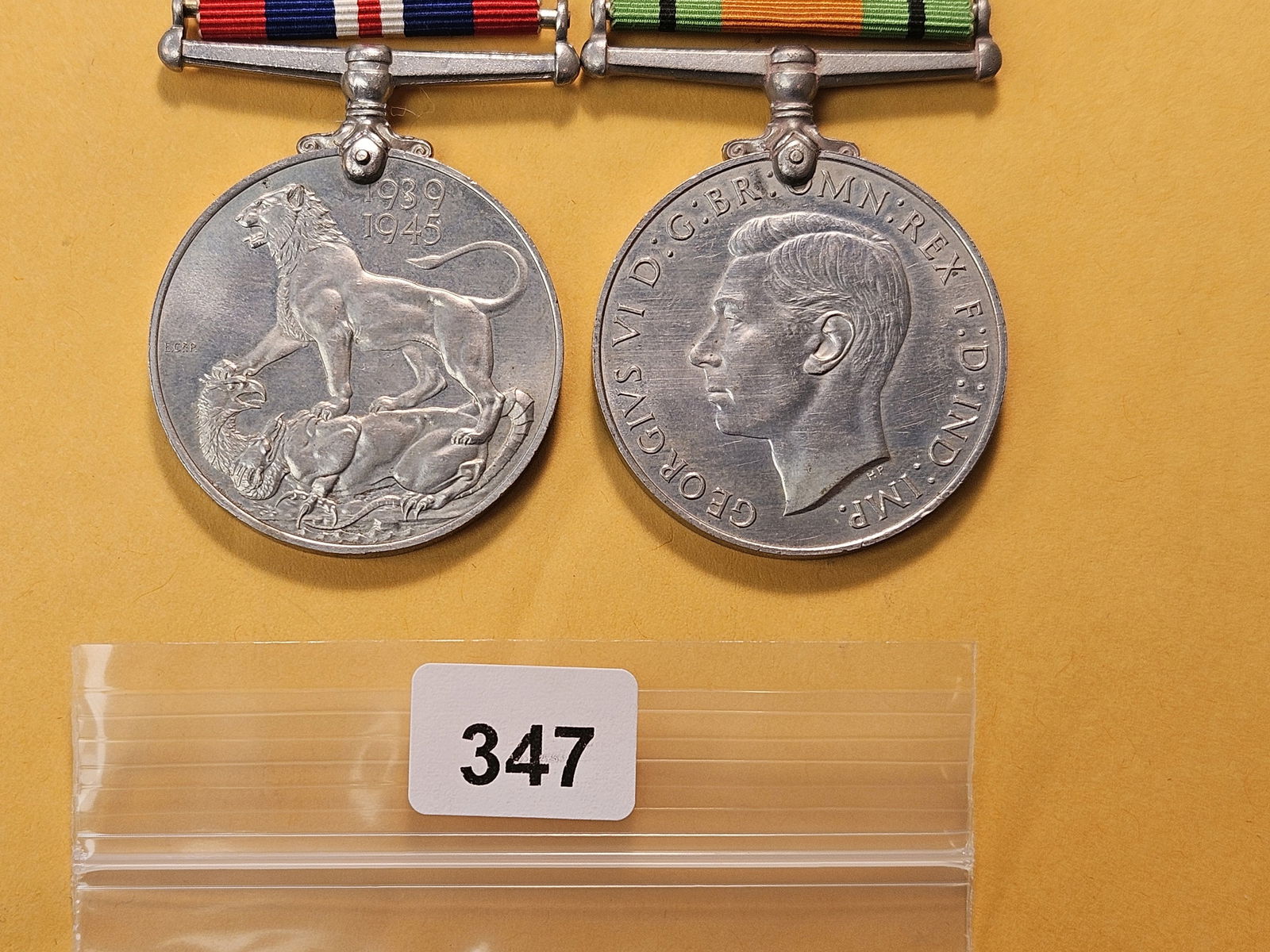 Two 1945 Clad Great Britain Military Medals from WW2 - 4