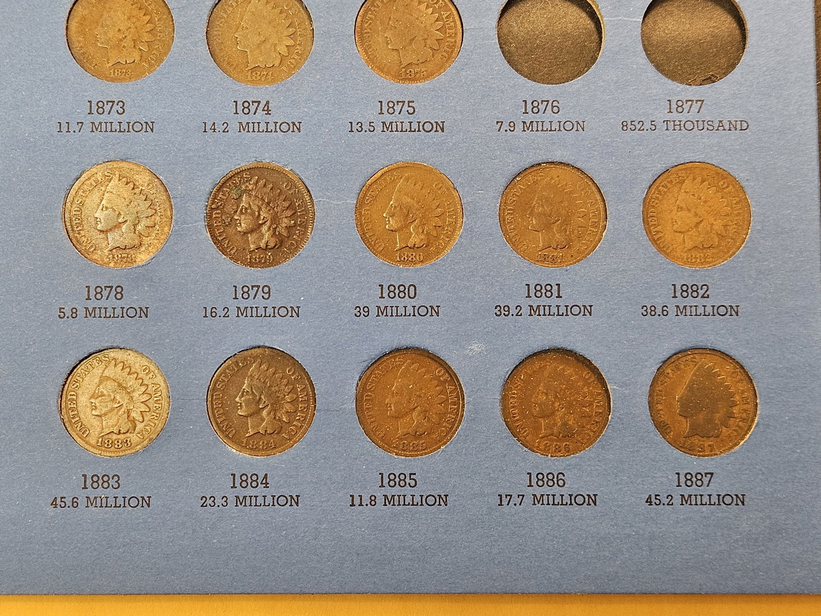 Partially Filled Indian Head Cent with Flying Eagle Cent Whitman Coin Album - 7