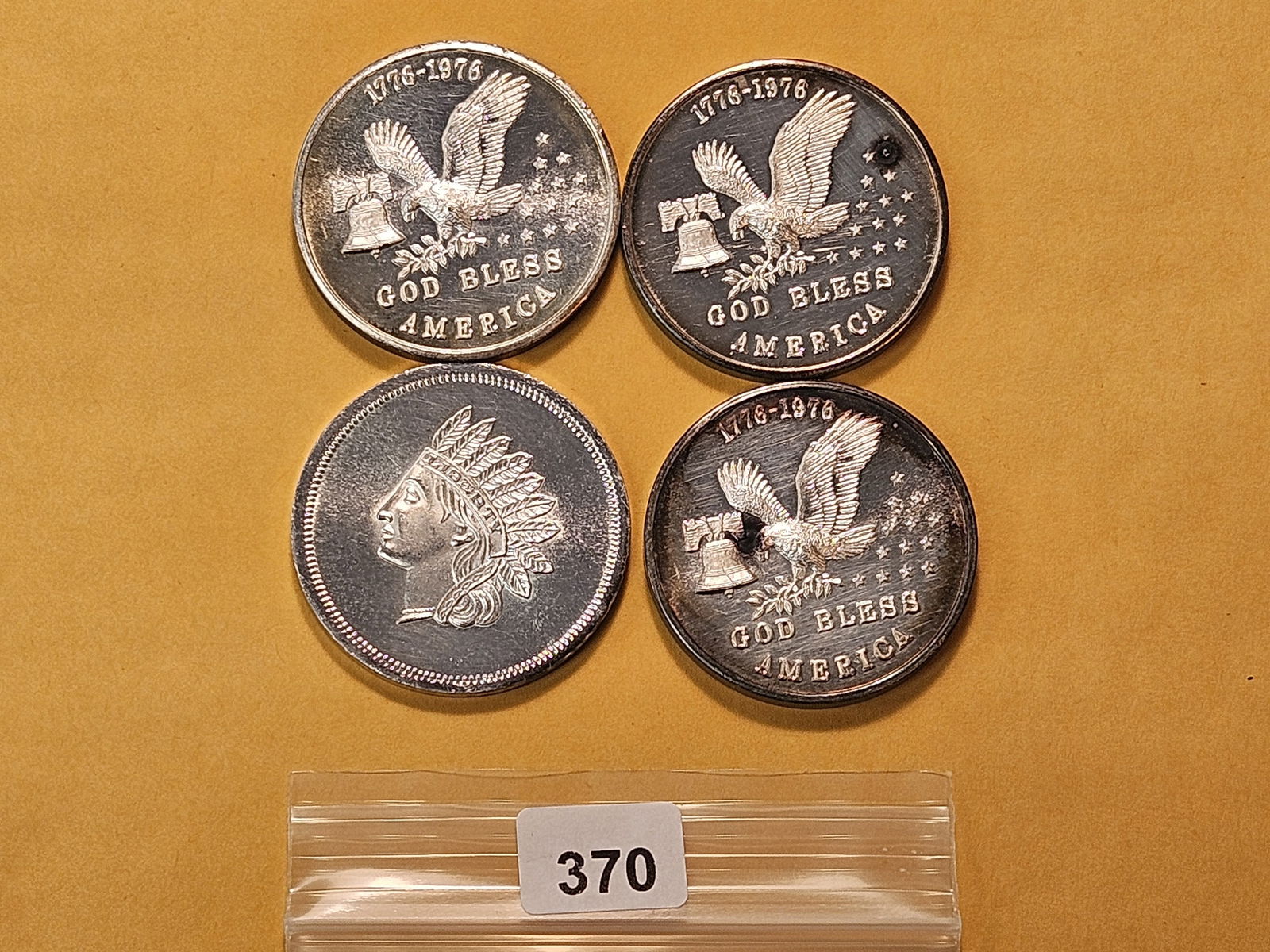 Four One Troy Ounce .999 Fine Silver Rounds - 2