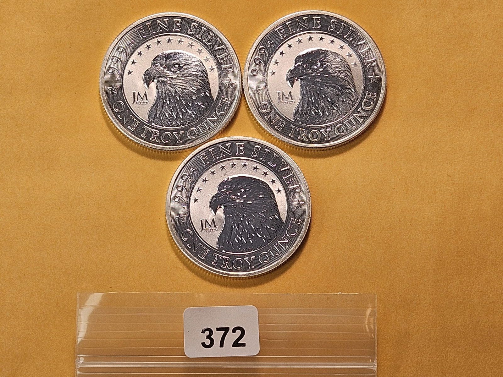 Three One Troy Ounce .999 Fine Silver Rounds - 2