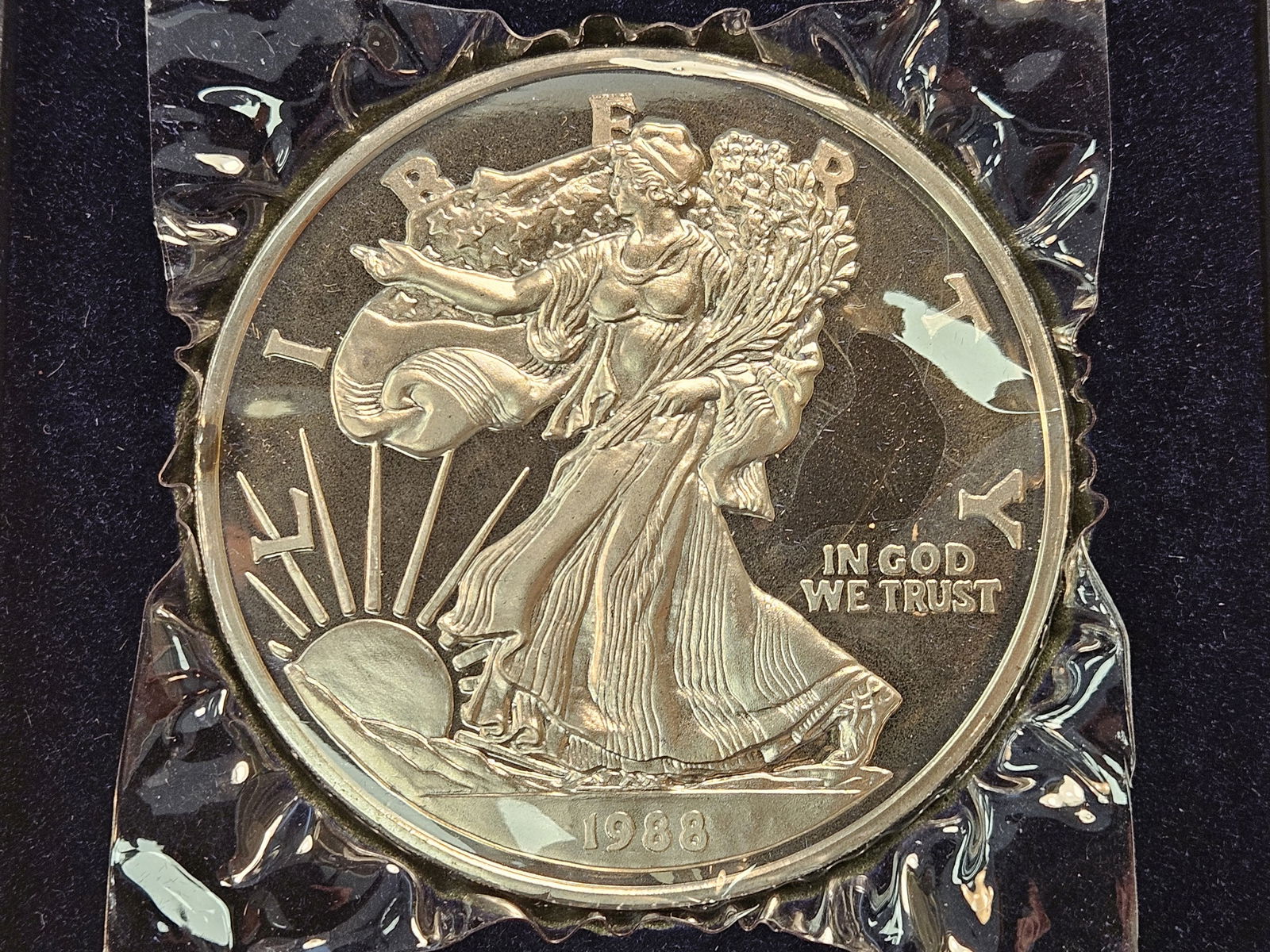 GIANT! One Troy Pound .999 Fine Silver Proof Art Round - 3