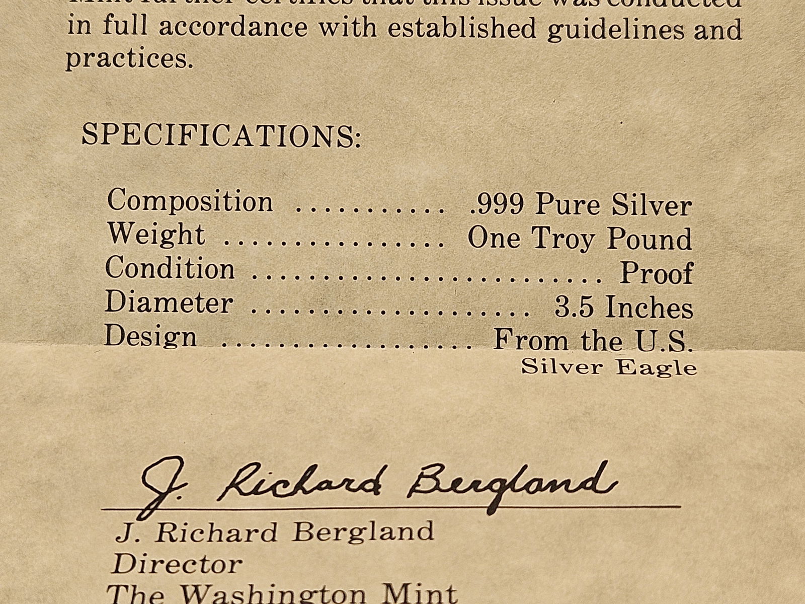 GIANT! One Troy Pound .999 Fine Silver Proof Art Round - 4