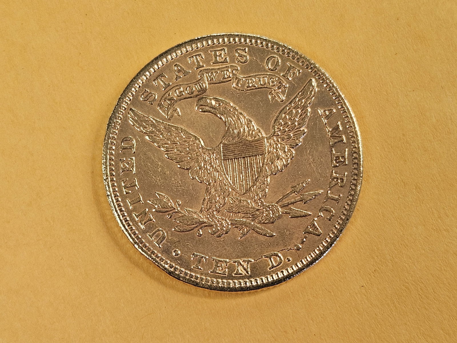 GOLD! 1893 Liberty Head Gold Ten Dollars in Brilliant Uncirculated - details - 5