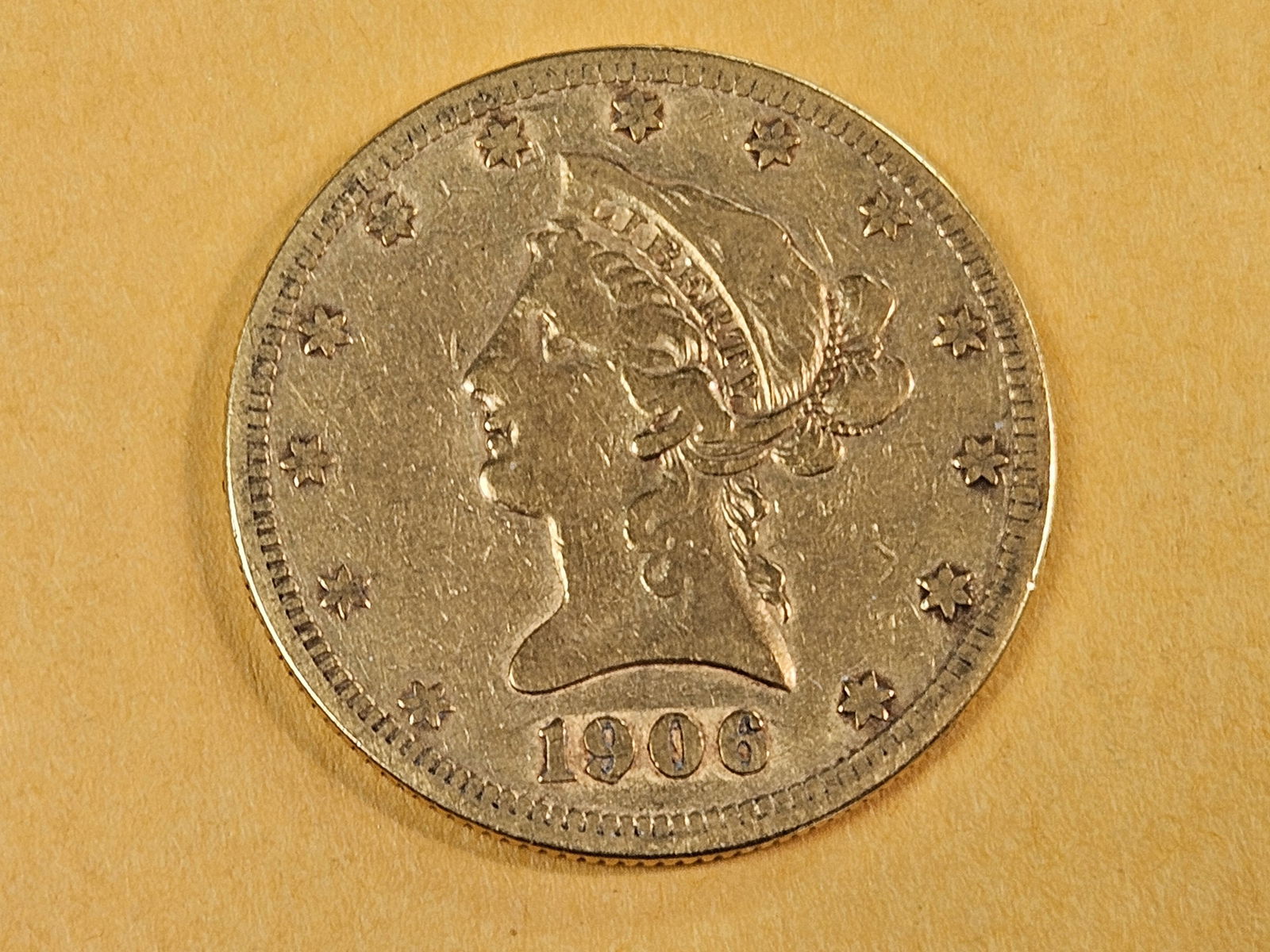 GOLD! 1906-S Gold Liberty head Ten Dollar Eagle (1 of 5)