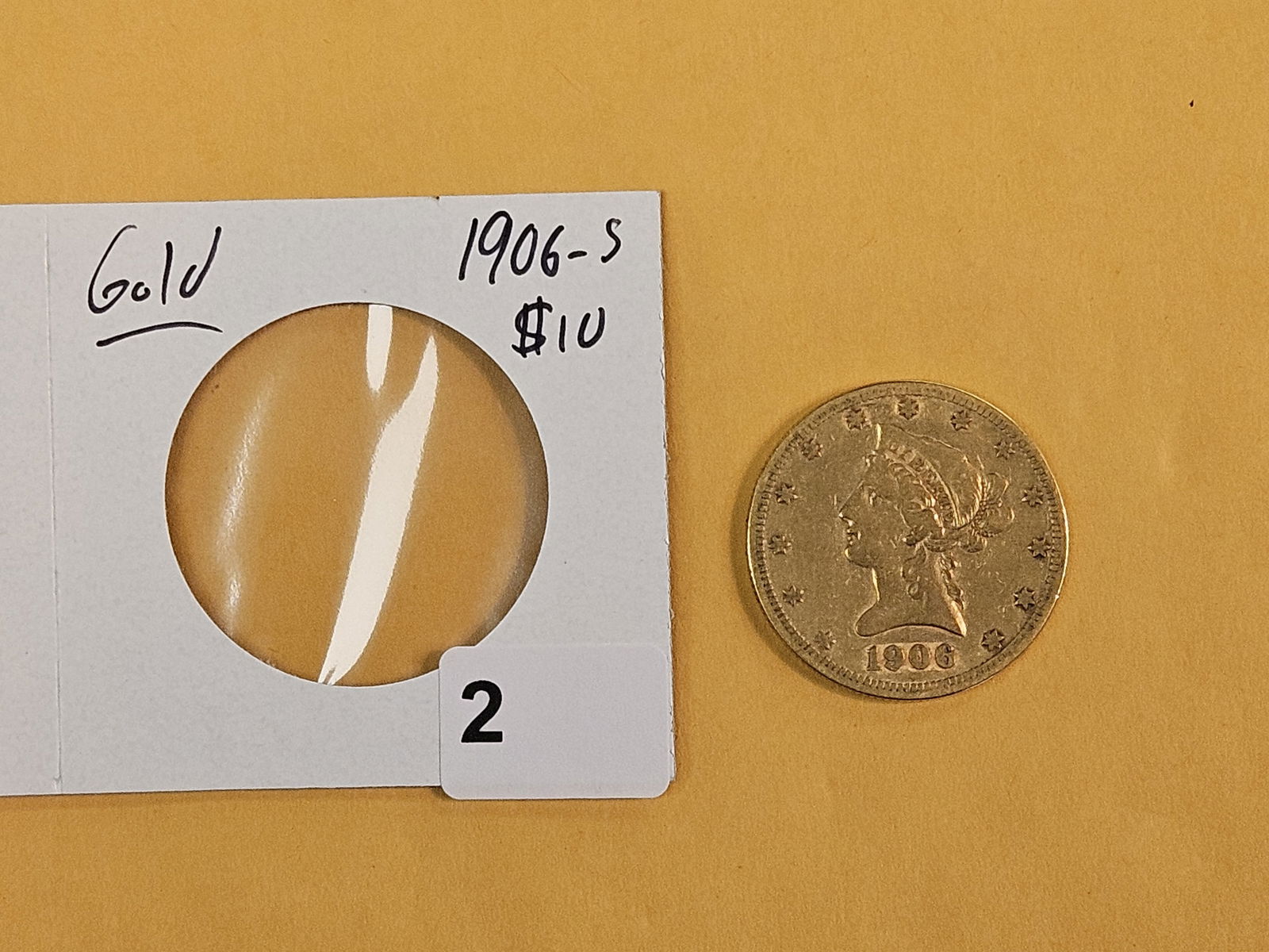 GOLD! 1906-S Gold Liberty head Ten Dollar Eagle - 2