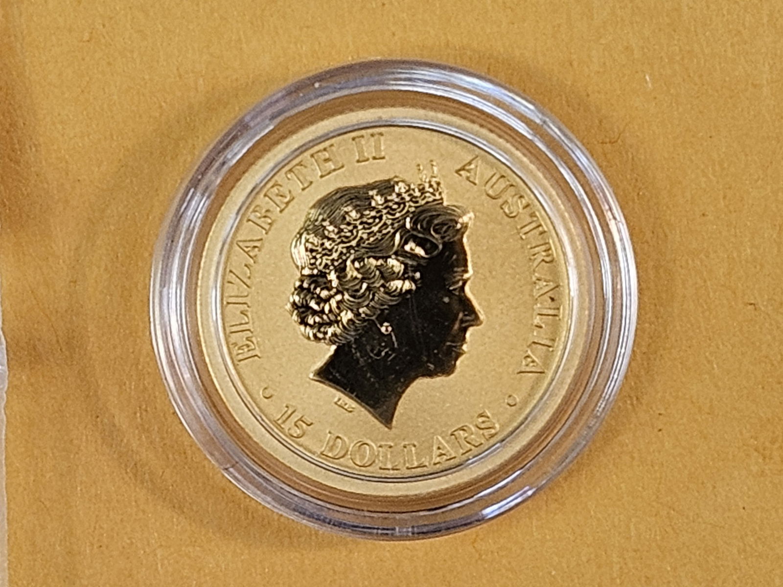 GOLD! GEM 2016 Australia Gold Fifteen Dollars: In original capsule 