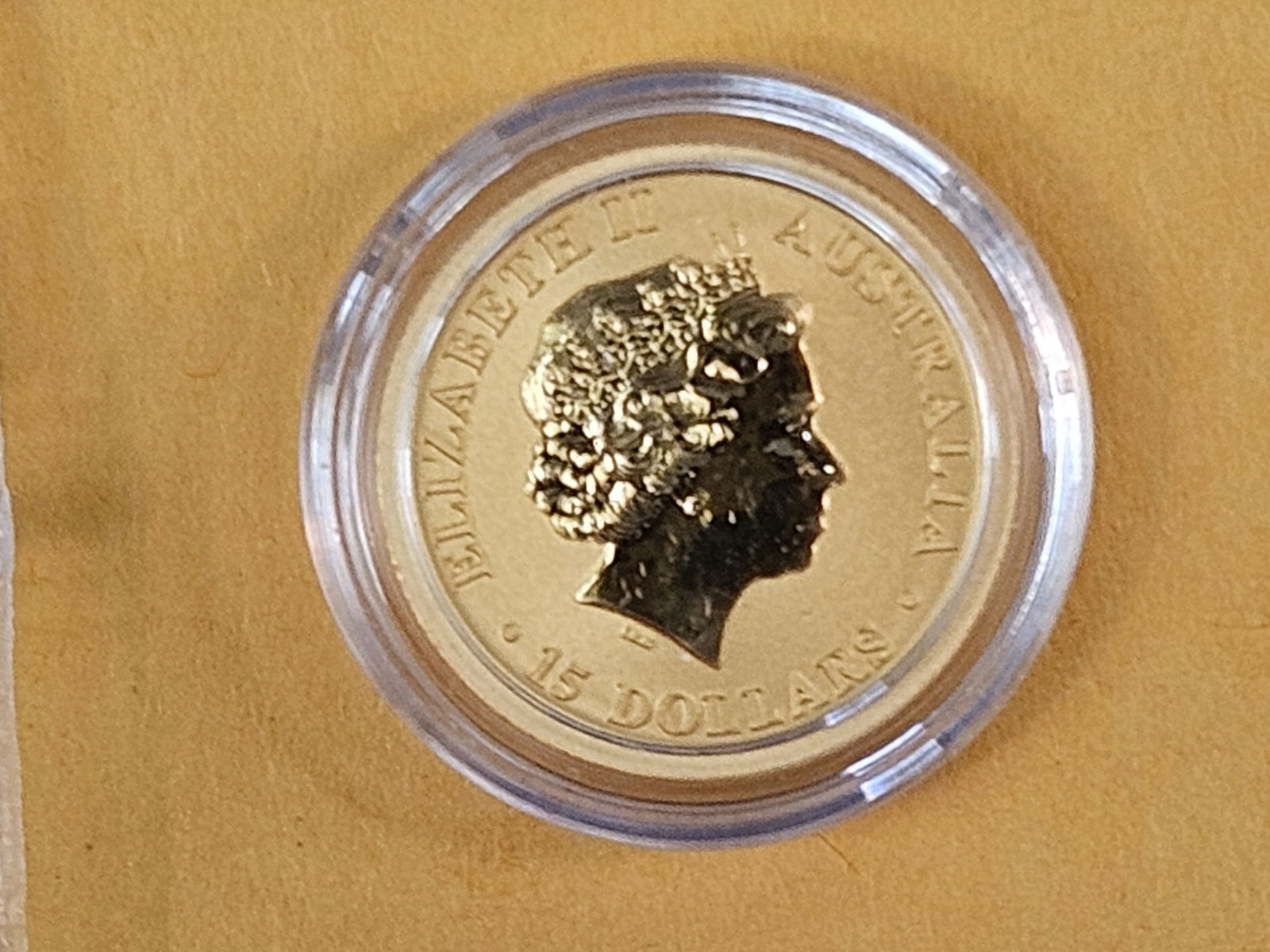 GOLD! GEM 2016 Australia Gold Fifteen Dollars: In original capsule 