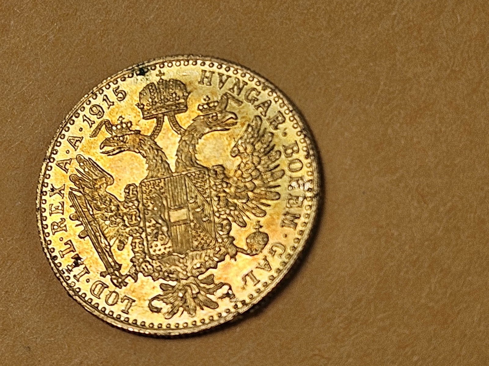 GOLD! GEM 1915-A Gold Austria Ducat - 10