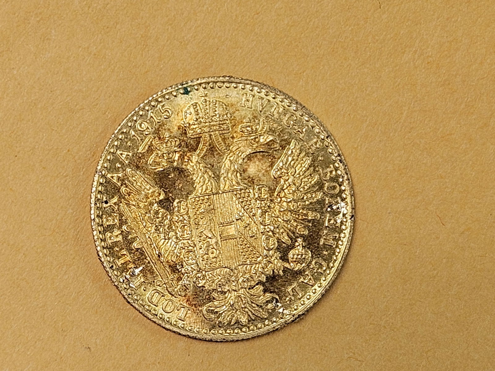 GOLD! GEM 1915-A Gold Austria Ducat - 13