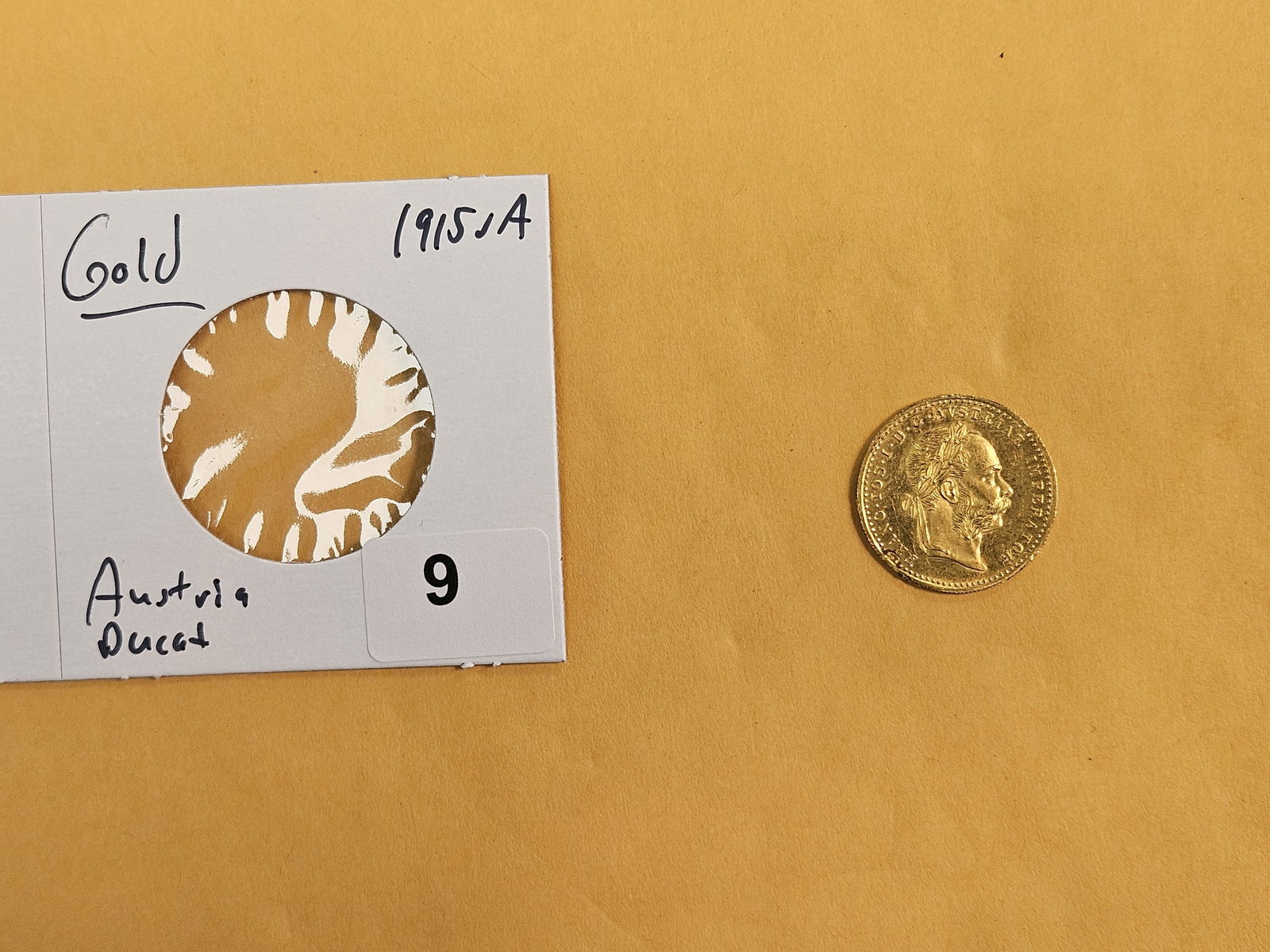 GOLD! GEM 1915-A Gold Austria Ducat - 2