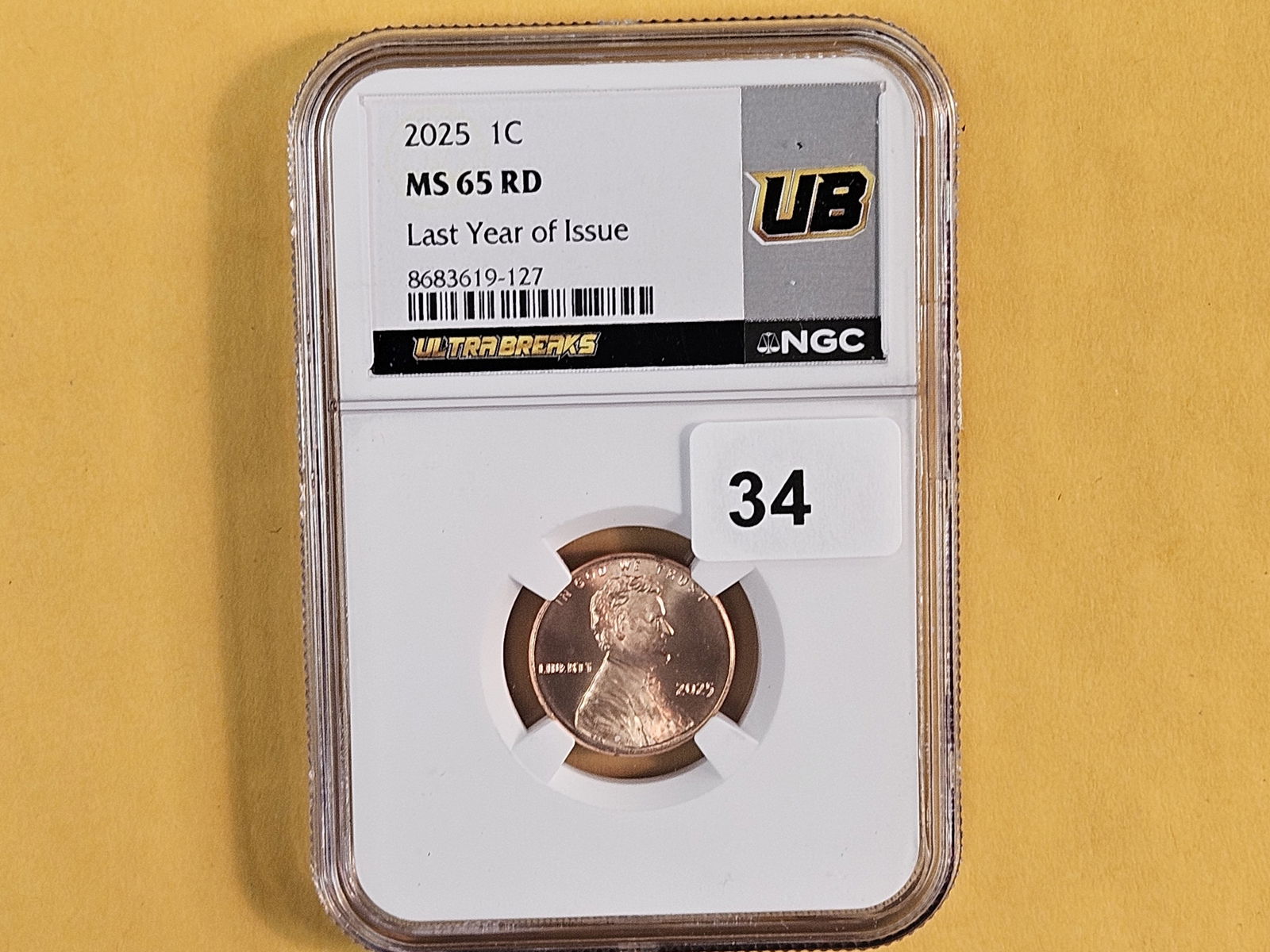 GEM! NGC 2025 Lincoln Cent in Mint State 65 RED - 2