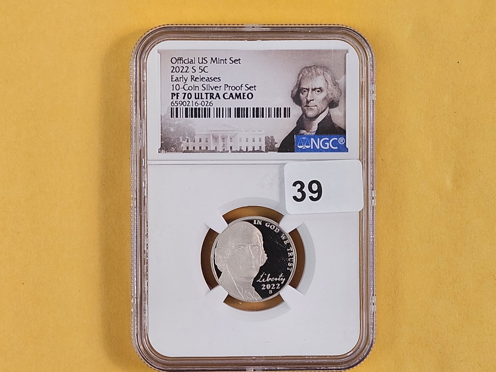 PERFECT! NGC 2022-S Jefferson Nickel in Proof 70 Ultra Cameo - 2