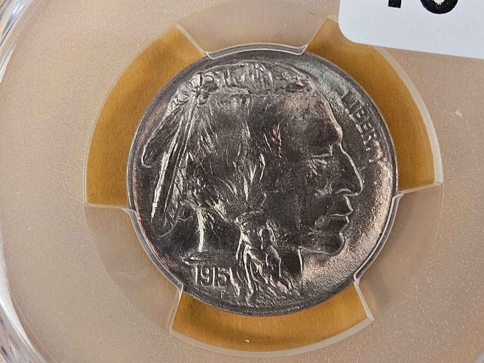 GEM! PCGS 1913 Buffalo Nickel in Mint State 65: Type 1. First Year Issue. Great luster 