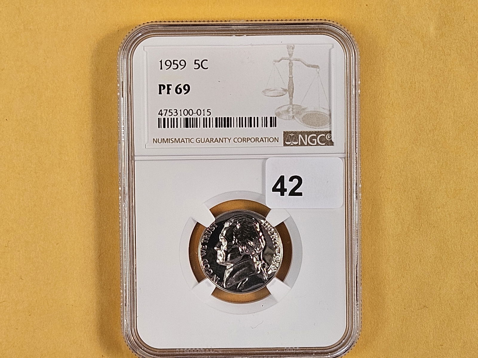 Near Perfect! NGC 1959 Jefferson Nickel in Proof 69 - 2