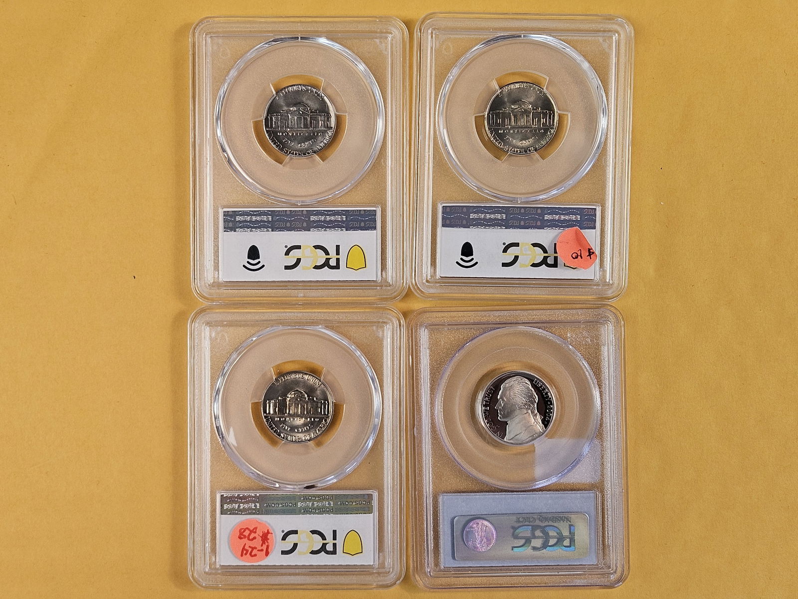 Four PCGS-graded Jefferson Nickels - 2
