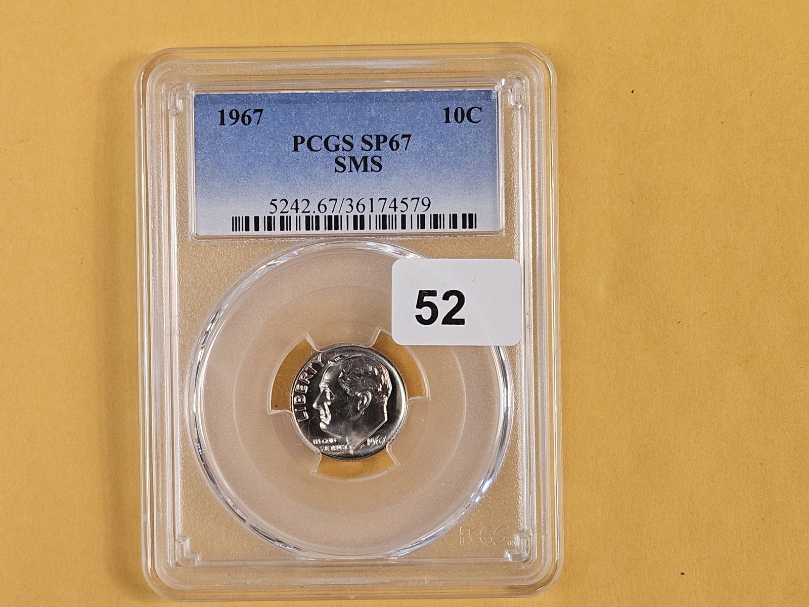 Superb GEM! PCGS 1967 SMS Roosevelt Dime in Specimen 67 - 2
